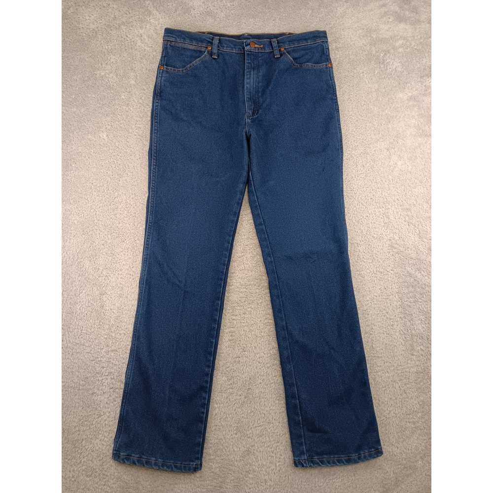 Wrangler Jeans Men 34x32 (Tag 35x34) Blue Cowboy Cut Regular Fit 938NAV Denim
